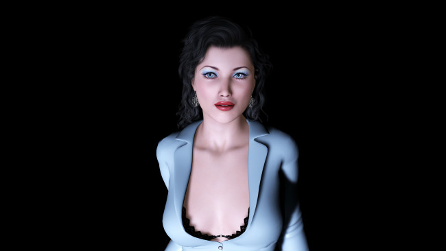 Обои картинки фото 3д, графика, people, люди, взгляд, девушка