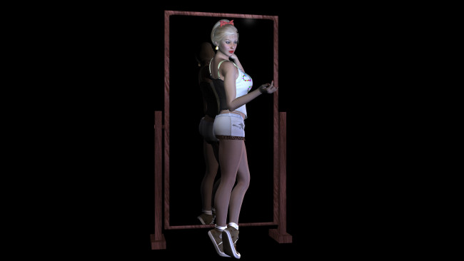 Обои картинки фото 3д, графика, people, люди, взгляд, девушка