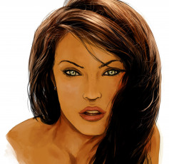 Картинка рисованные люди взгляд девушка