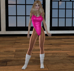 обоя 3д графика, люди , people, девушка, взгляд, купальник