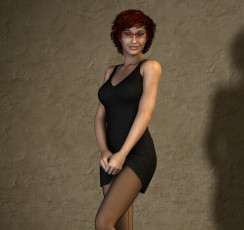 Картинка 3д+графика люди+ people взгляд девушка