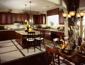 Картинка интерьер кухня люстра мебель дизайн