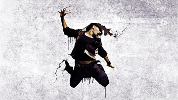 Картинка музыка skrillex потеки каска крик прыжок человек скриллекс