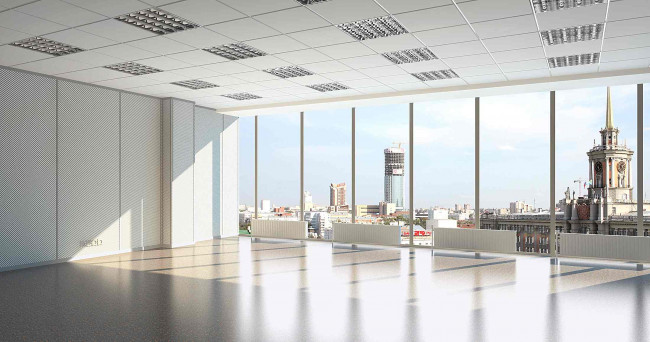 Обои картинки фото интерьер, кабинет,  библиотека,  офис, окно, оффис, город, панорама