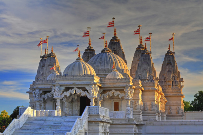 Обои картинки фото baps shri swaminarayan mandir,  london, города, лондон , великобритания, архитектура