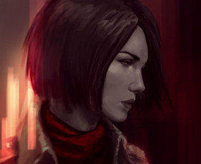 Картинка разное арты стрижка волосы профиль аниме девушка mikasa ackerman арт шарф