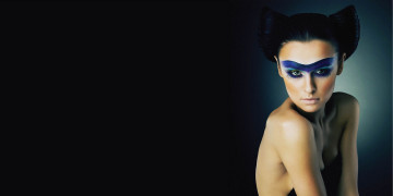 Картинка девушки -unsort+ креатив прическа плечи макияж взгляд