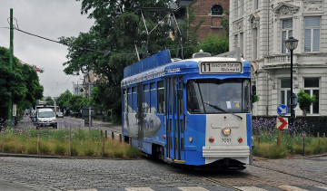 Картинка техника трамваи трамвай рельсы транспорт