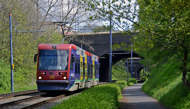 Обои картинки фото техника, трамваи, транспорт, трамвай, рельсы