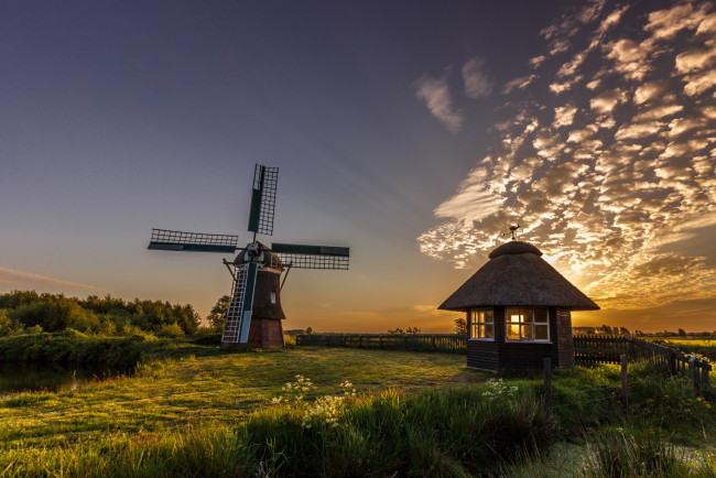 Обои картинки фото разное, мельницы, мельница, ветряк