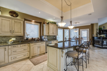 Картинка интерьер кухня комната мебель