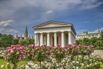 Картинка volksgarten города вена+ австрия дворец