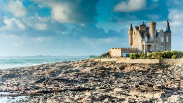 обоя города, - дворцы,  замки,  крепости, побережье