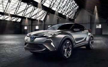 Картинка автомобили toyota свет ангар c-hr concept серебристый тойота