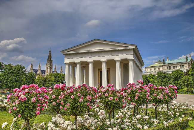 Обои картинки фото volksgarten, города, вена , австрия, дворец