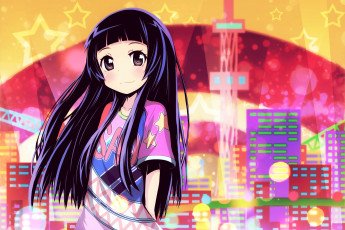 Картинка аниме sword+art+online девушка взгляд фон