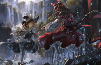 Картинка аниме touhou девушки