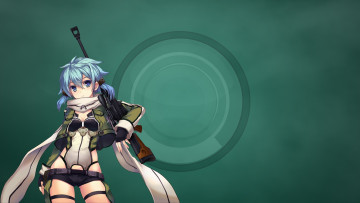 Картинка аниме sword+art+online девушка взгляд фон