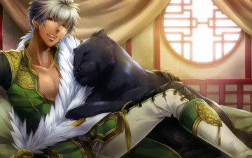 Картинка аниме животные +существа anime panther asian oriental black juuzaengi engetsu sangokuden bachou