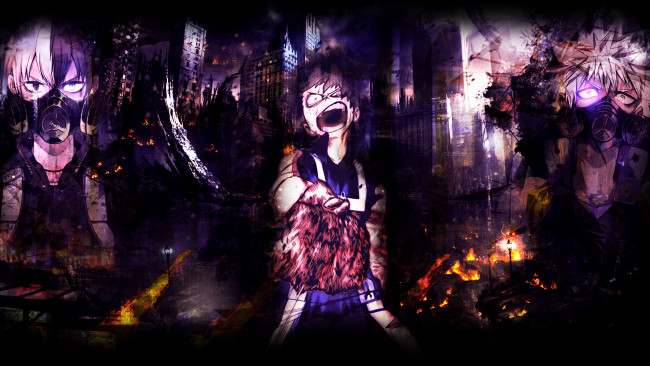 Обои картинки фото аниме, boku no hero academia, моя, геройская, академия