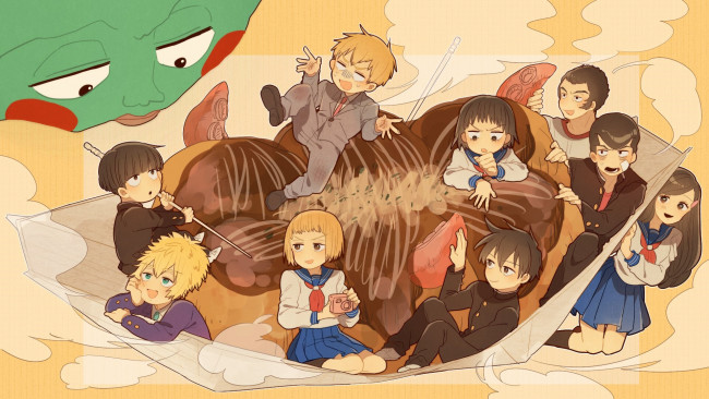 Обои картинки фото аниме, mob psycho 100, моб, психо, 100