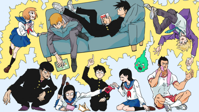 Обои картинки фото аниме, mob psycho 100, моб, психо, 100
