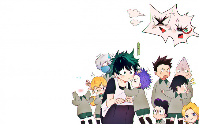 Обои картинки фото аниме, boku no hero academia, моя, геройская, академия