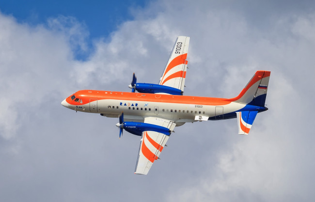 Обои картинки фото il-114ll radar, авиация, пассажирские самолёты, авиалайнер