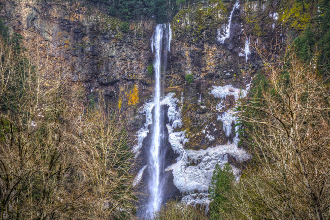 Обои картинки фото природа, водопады, лес, река, водопад