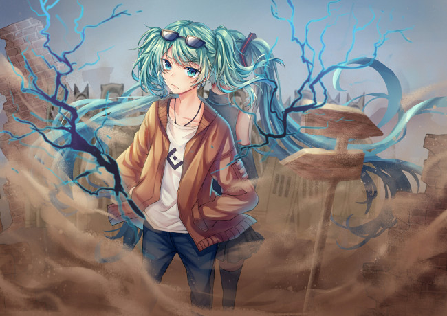 Обои картинки фото аниме, vocaloid, мику