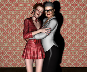 Картинка 3д+графика люди+ people фон взгляд девушка