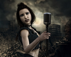 Картинка 3д+графика фантазия+ fantasy взгляд девушка фон