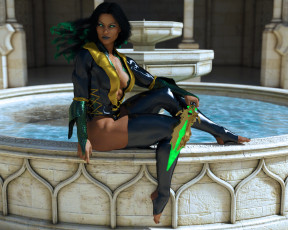 Картинка 3д+графика люди+ people фон взгляд девушка