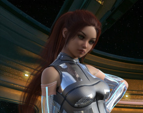 Картинка 3д+графика люди+ people фон девушка взгляд