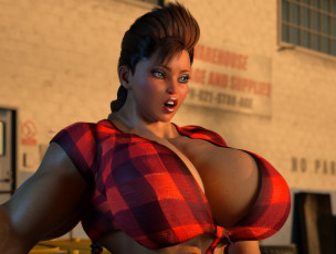 Картинка 3д+графика люди+ people взгляд фон девушка