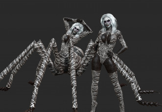 Картинка 3д+графика существа+ creatures фон взгляд девушка