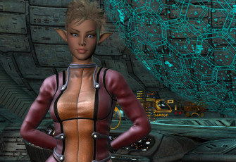 Картинка 3д+графика эльфы+ elves взгляд фон эльфийка