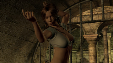 обоя 3д графика, фантазия , fantasy, фон, взгляд, девушка