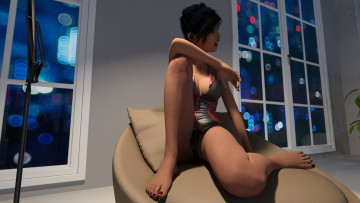 Картинка 3д+графика существа+ creatures девушка фон взгляд вампир