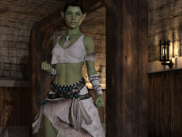 Обои картинки фото 3д графика, эльфы , elves, взгляд, фон, эльфийка