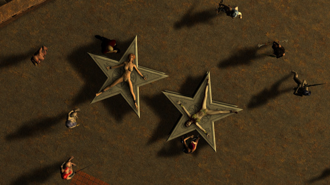 Обои картинки фото 3д графика, фантазия , fantasy, взгляд, девушки, фон