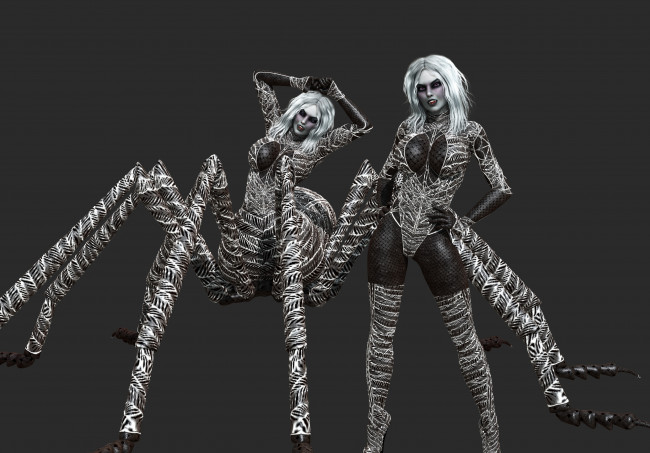 Обои картинки фото 3д графика, существа , creatures, фон, взгляд, девушка