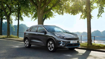 Картинка kia+e-niro автомобили kia электромобиль e-niro набережная южнокорейские