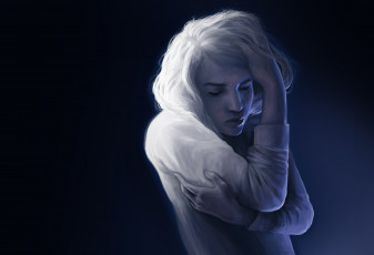 Картинка рисованное люди девушка фон поза