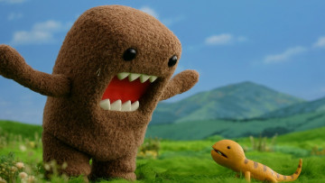 обоя мультфильмы, -unknown , разное, домо-кун, ящерица