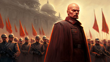 Картинка рисованное кино +мультфильмы нейросети графика нейроарт ai art нейронные сети рисунки нейро искусство ленин звездные войны