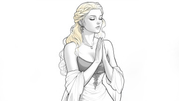 Картинка рисованное люди красивая девушка