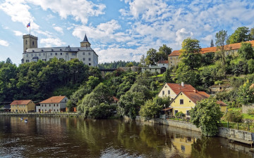 обоя rozmberk castle, czech republic, города, замки чехии, rozmberk, castle, czech, republic
