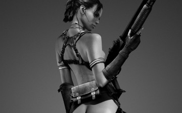 обоя sheva, resident, evil, gray, видео, игры