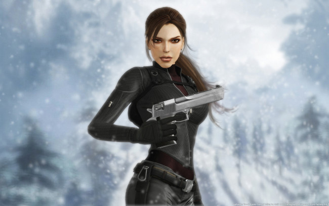 Обои картинки фото lara, croft, fan, art, 3д, графика, people, люди